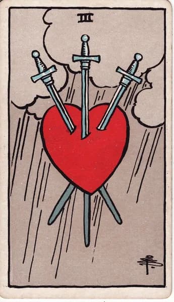 Carta dei tarocchi Rider–Waite–Smith: Tre di Spade