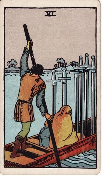 Carta dei tarocchi Rider–Waite–Smith: Sei di Spade