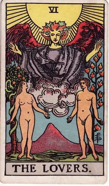 Carta dei tarocchi Rider–Waite–Smith: Gli Amanti