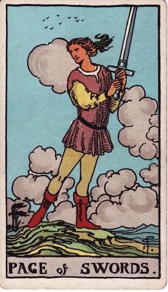 Carta dei tarocchi Rider–Waite–Smith: Fante di Spade